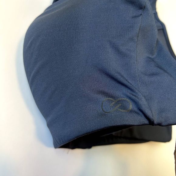 Calia By Carrie Underwood Go All Out Zip Front Sports Bra Size 36D Ardosia Slate - Picture 5 of 15